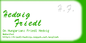 hedvig friedl business card